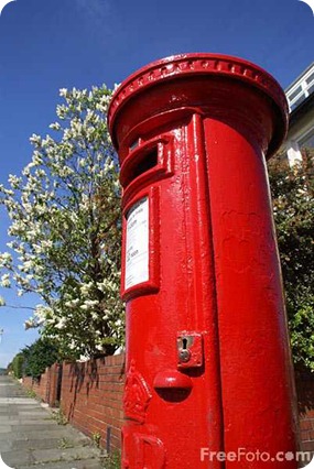 Royal Mail red pillar box