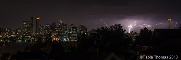 Lightning Over Seattle photography by www.paolathomas.com