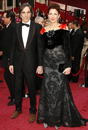Actress Daniel Day-Lewis and wife Rebecca Miller attend the 80th