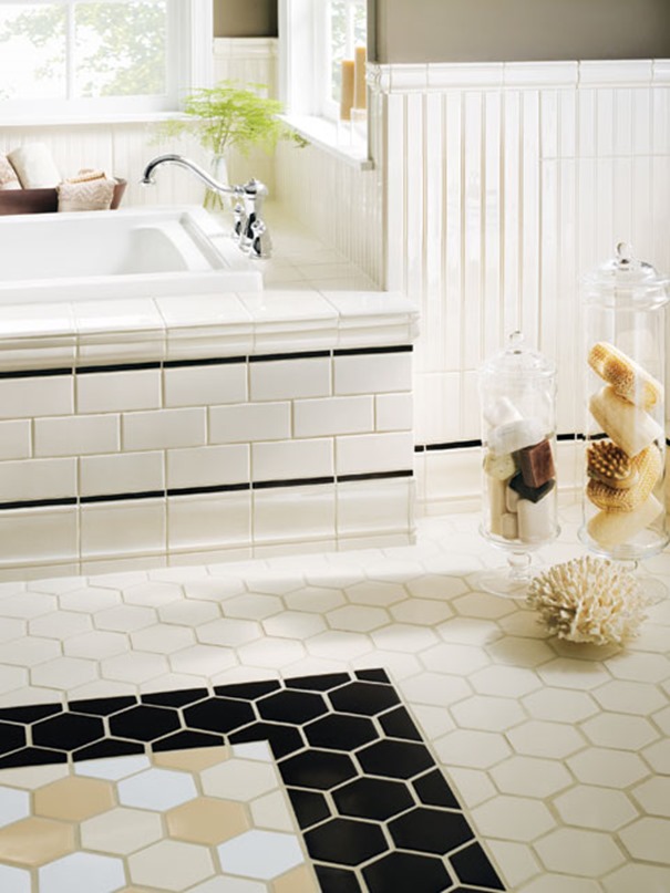 Hexagon Tiles, Hexagon Floor Tile Bathroom Ideas