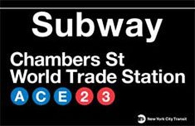 Subway-Chambers-Street--World-Trade-Station-Tin-Sign-C12340502